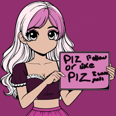 realistic pretty girl holding blank sign