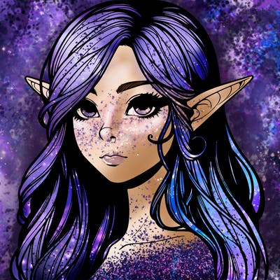 elf girl realistic dark fantasy