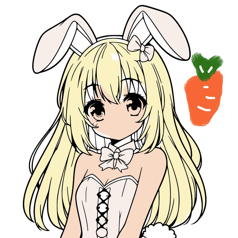 anime girl in bunny costume