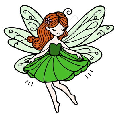 create a fairy with wings flying