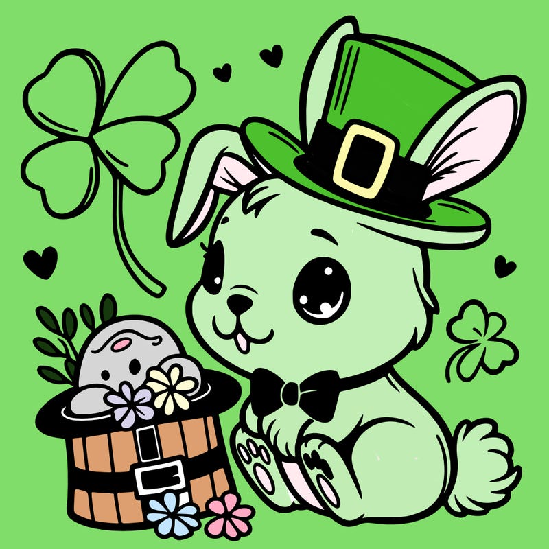 st. patrick's day, bunny.