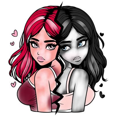 realistic girl split