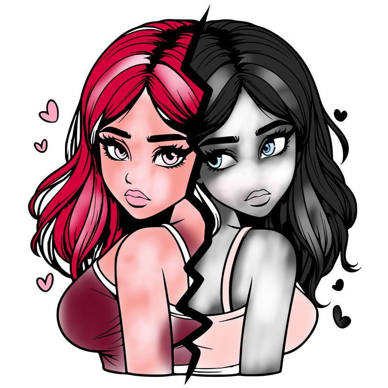 realistic girl split