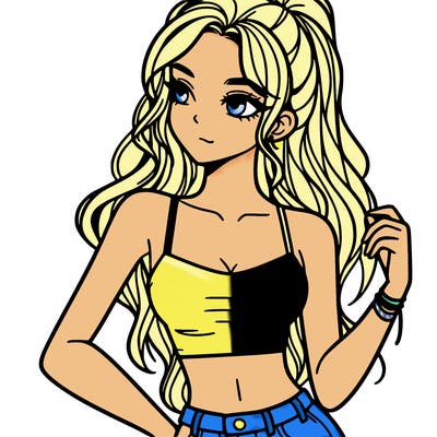 girl in crop top