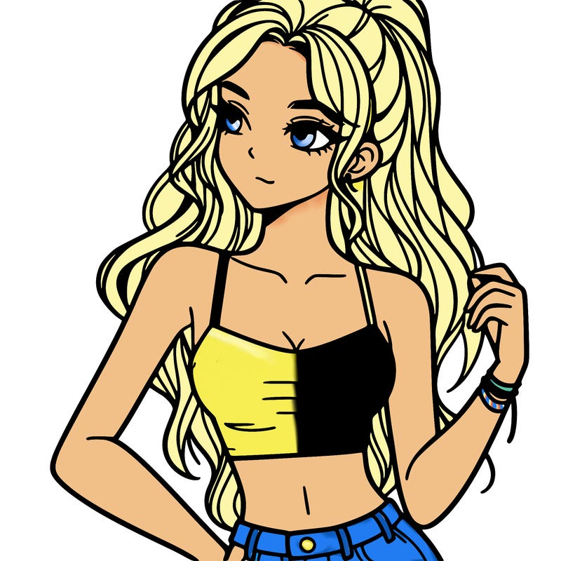 girl in crop top