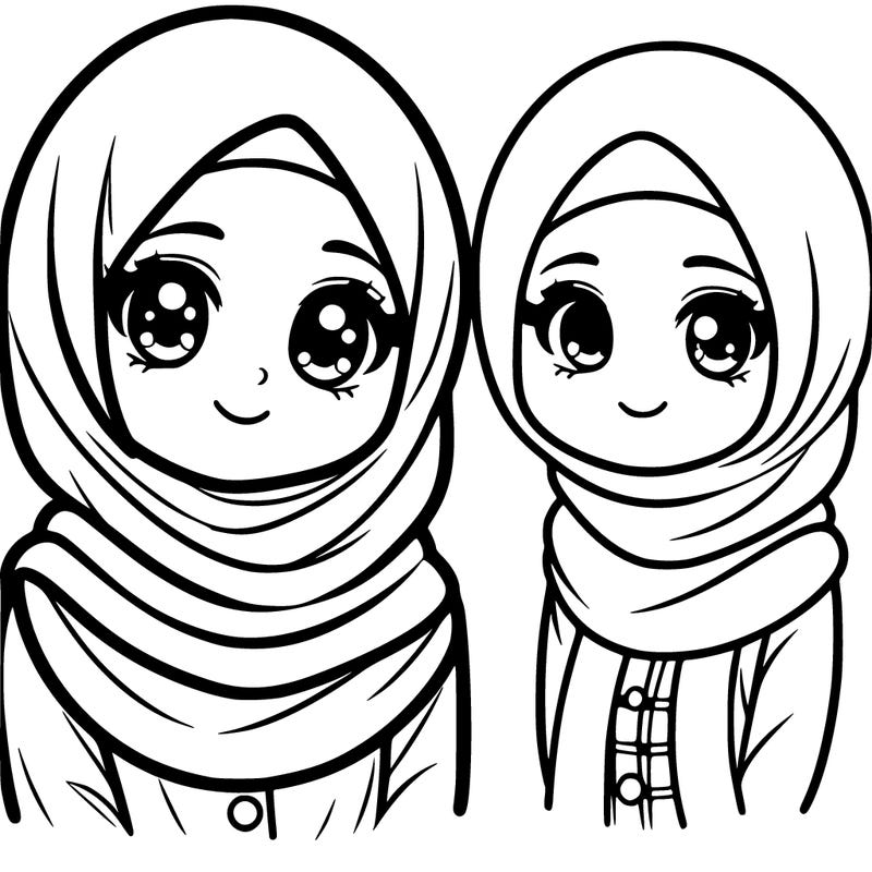 a girl with a hijab on