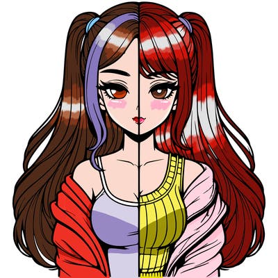 realistic girl split