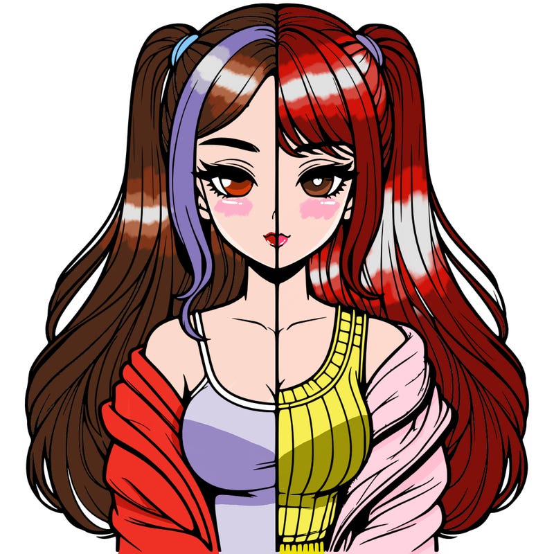 realistic girl split