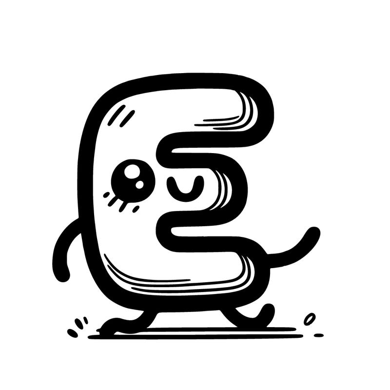 the letter e