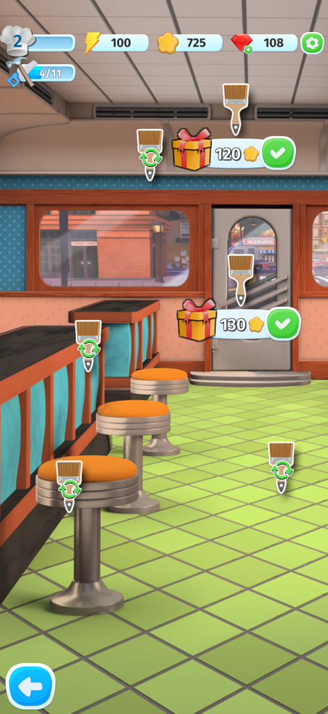 Food Merge: Cook & Design - Projetando e renovando o interior de um diner retrô no Food Merge