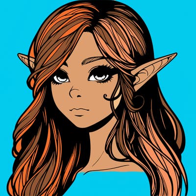 elf girl realistic dark fantasy