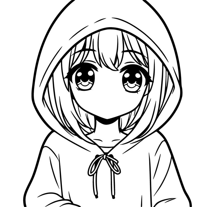 a girl with a hoodie