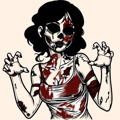 realistic zombie girl