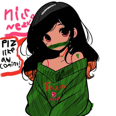 shy pretty girl wearing a sweater that is falling off one shoulder portrait