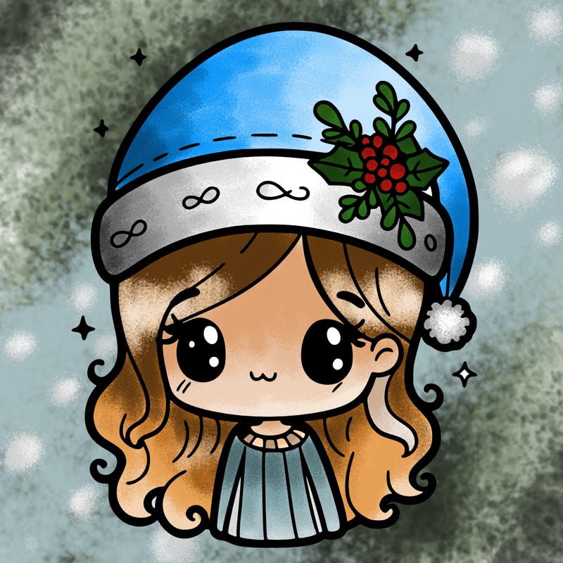 christmas hat girl