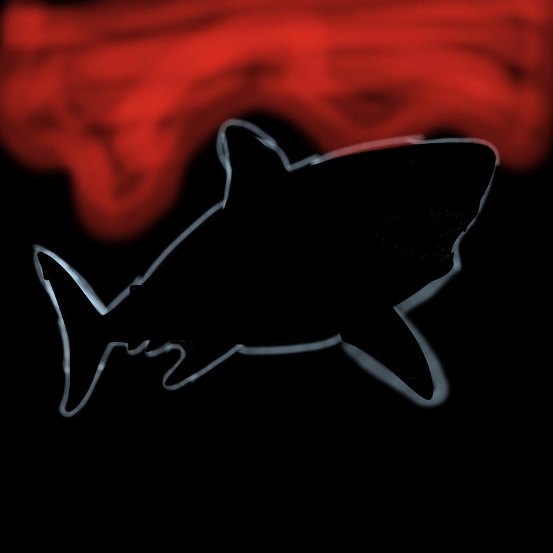 realistic great white shark