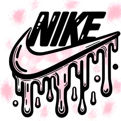 dripping nike logo