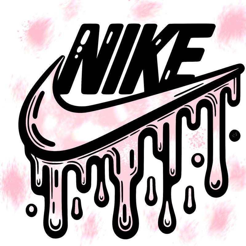 dripping nike logo