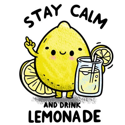 stay calm and drink lemonade