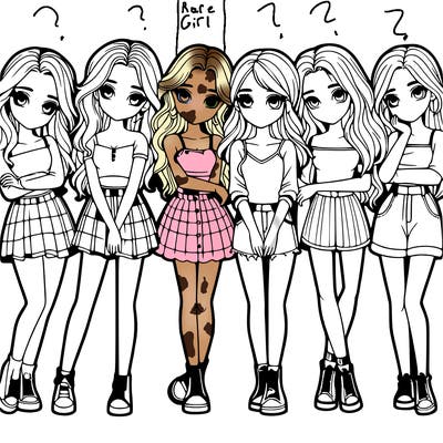 a group of girls realistic