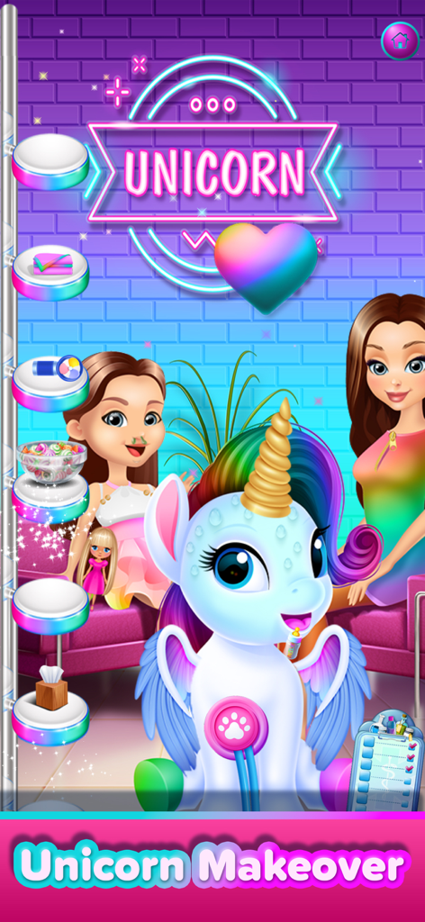 Play Toy & Pet Doctor - Unicornio bebé siendo transformado y cuidado como en un juego de veterinario
