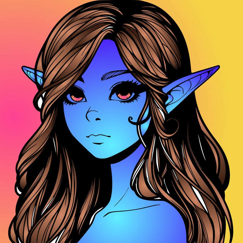 elf girl realistic dark fantasy