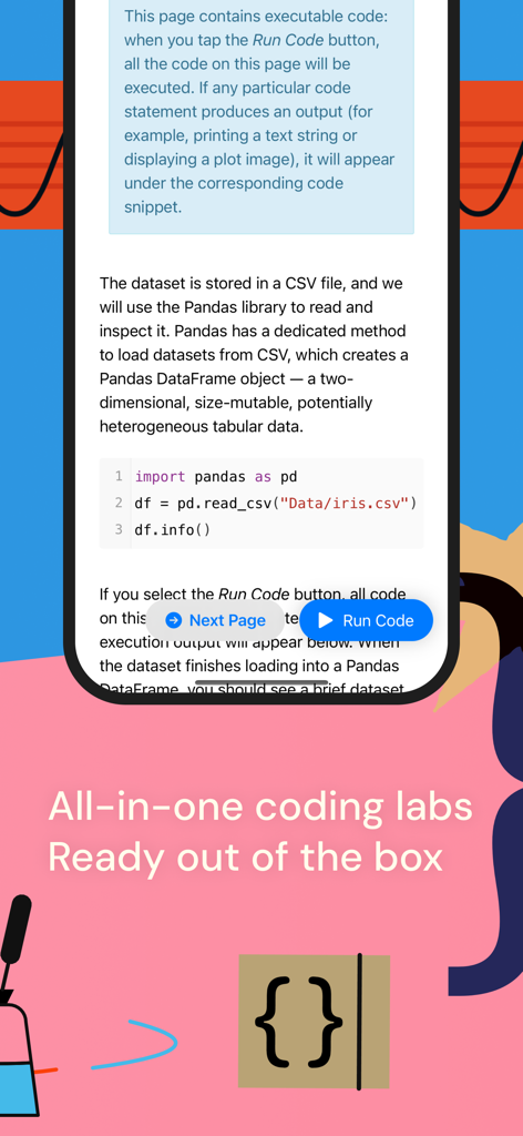 Learn to Code – Tinkerstellar - Interaktives Python-Coding-Labor in der Tinkerstellar-App mit der Pandas-Bibliothek zur Datenanalyse.