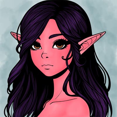 elf girl realistic dark fantasy