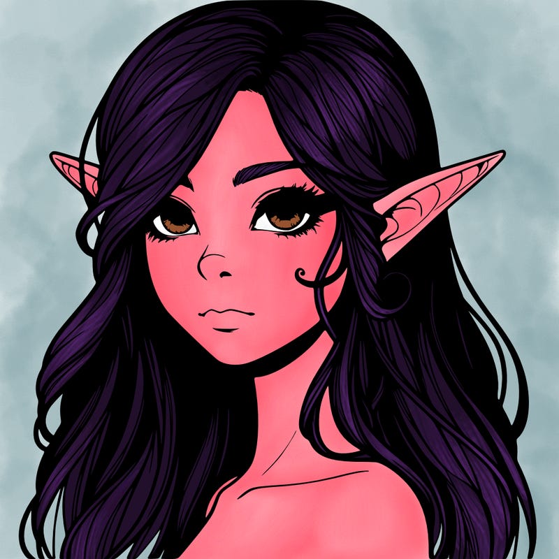 elf girl realistic dark fantasy
