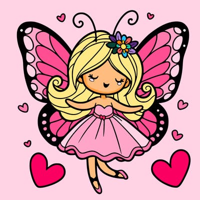 butterfly fairy in love