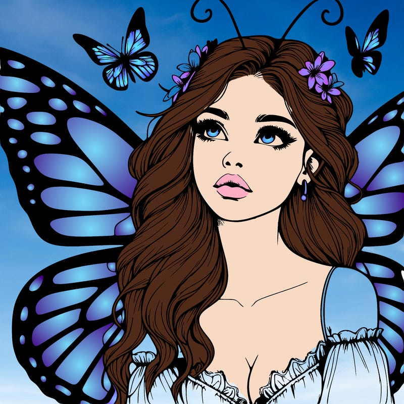 butterfly fairy realistic girl