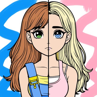 realistic girl split