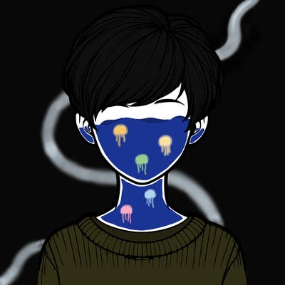 realistic faceless girl with a pixie cut