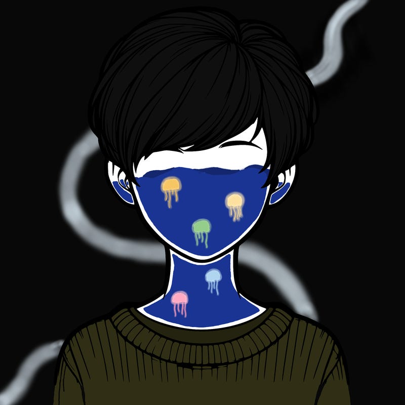 realistic faceless girl with a pixie cut