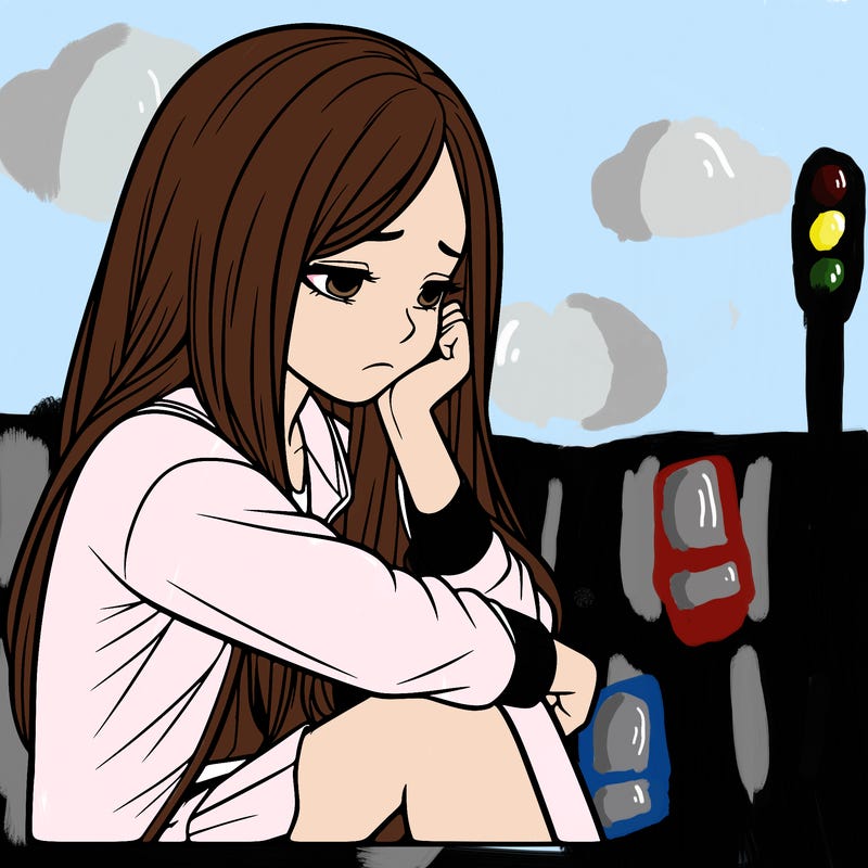 a realistic girl with depression