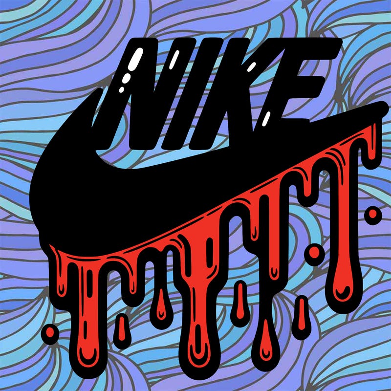 dripping nike logo