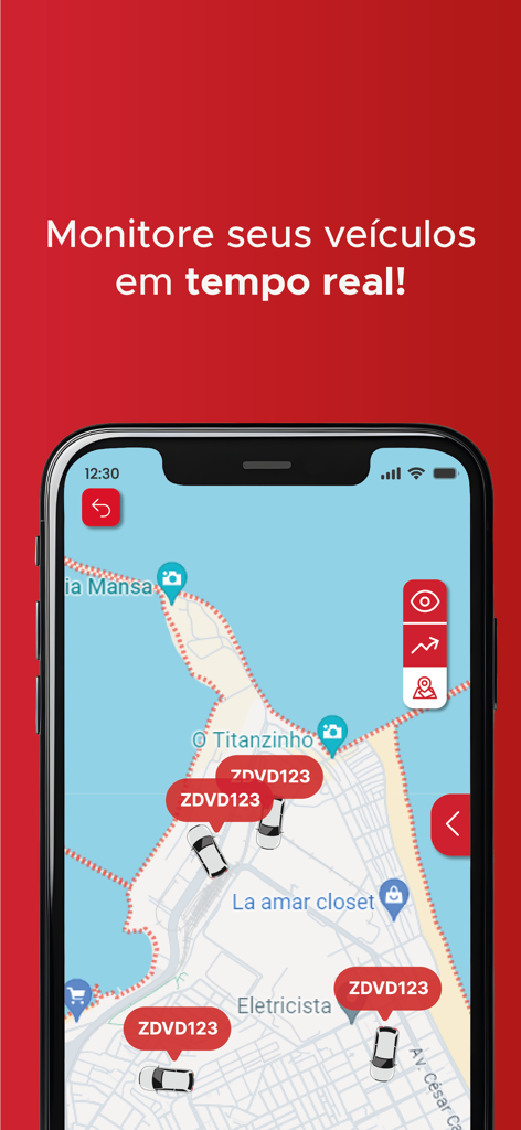Real time vehicle tracking on a map interface