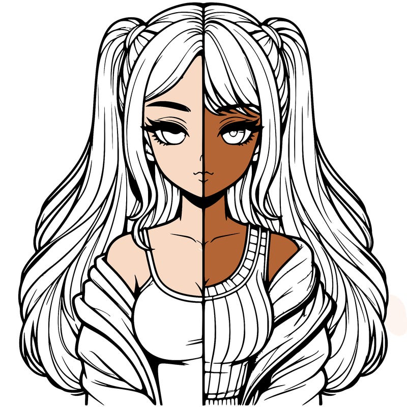 realistic girl split