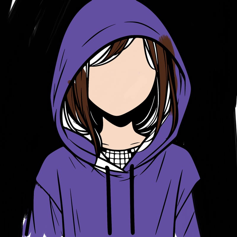 faceless girl in hoodie