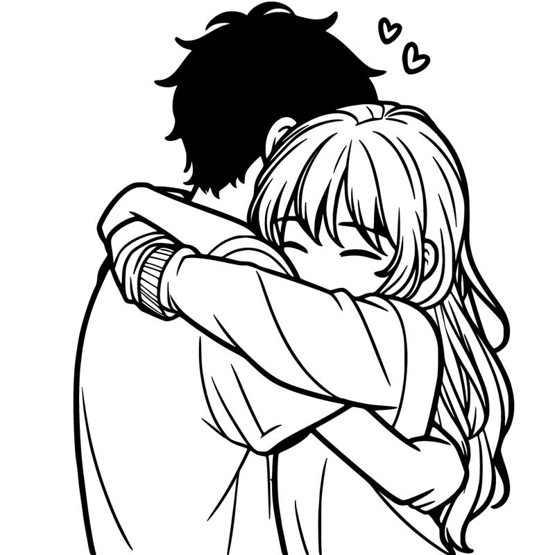 two people hugging