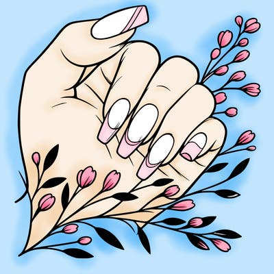 nails with french tip