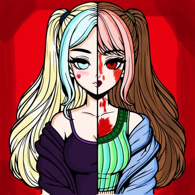 realistic girl split