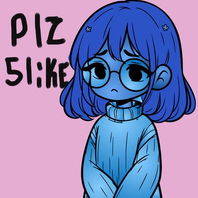 sad girl with glasses in a sweater
