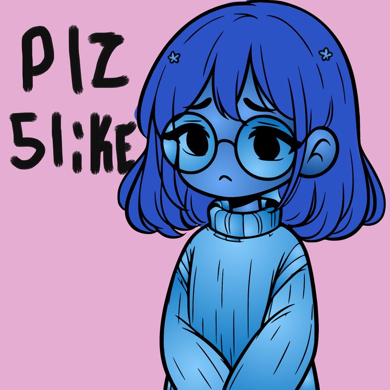 sad girl with glasses in a sweater
