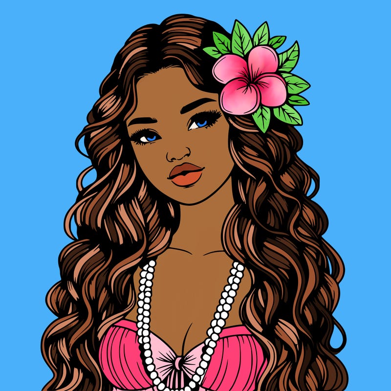 realistic beautiful hawaiian woman,long dress,haku lei, lips