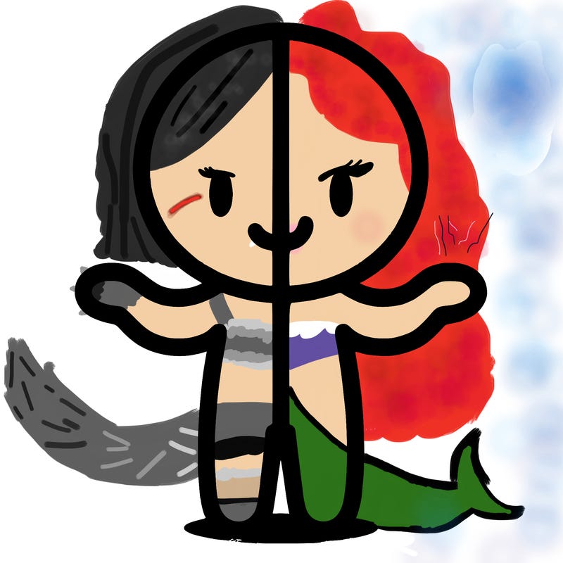 person split on half