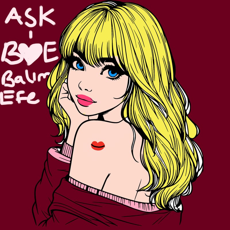 realistic girl with bangs looking over her shoulder