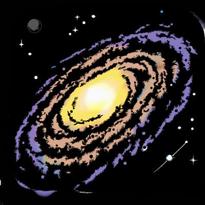 realistic milky, way galaxy.
