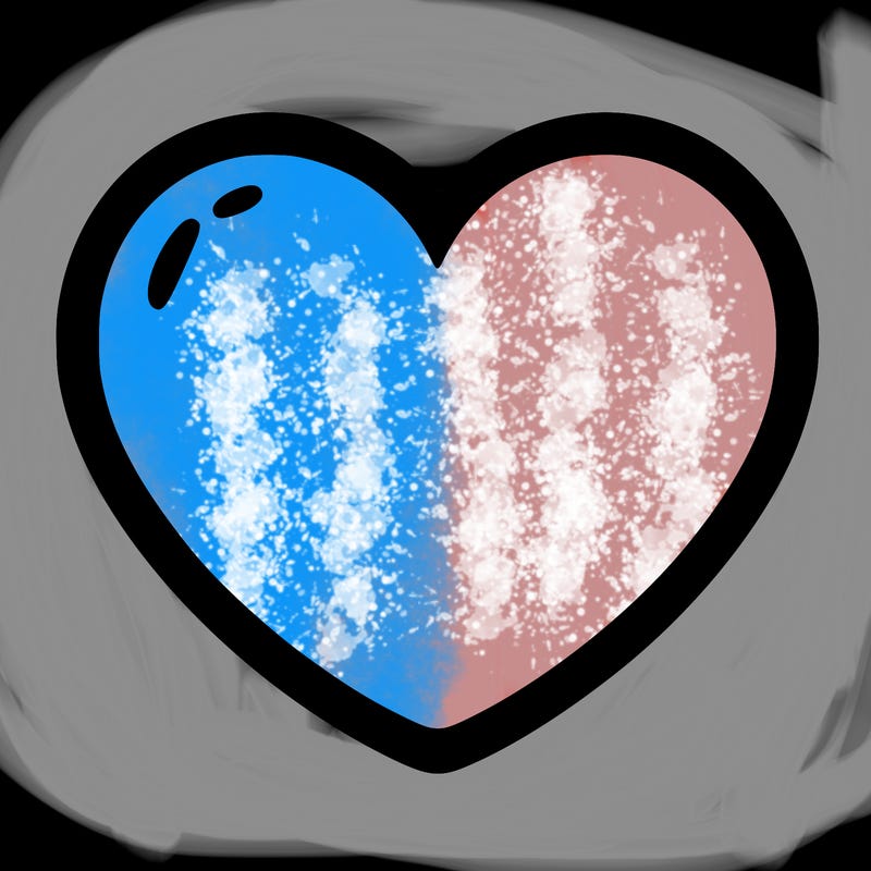 a blank heart