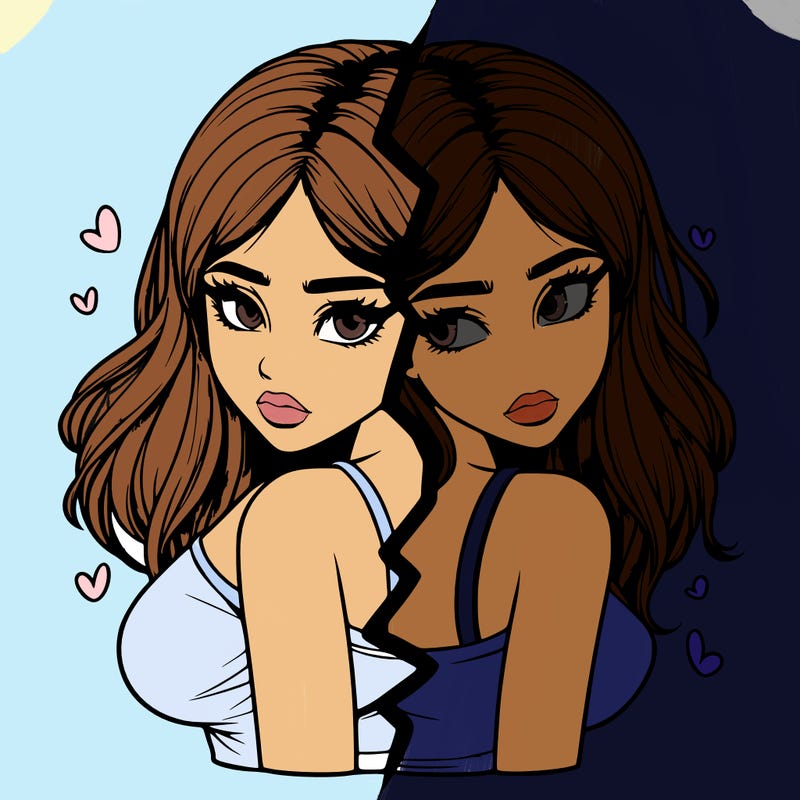 realistic girl split